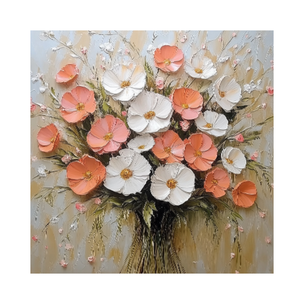 Plaster Floral Art #AR055